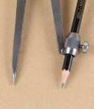 Ledin Spring Compass with Pencil Holder, Polished