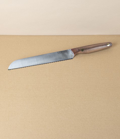 Lamson Stainless Steel Bread Knife with Walnut Handle, 8”