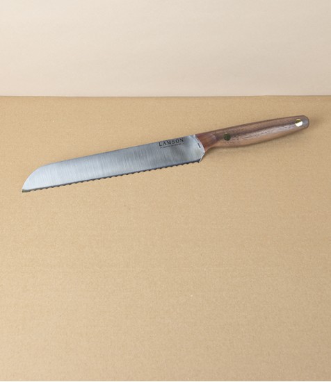 Lamson Stainless Steel Bread Knife with Walnut Handle, 8”