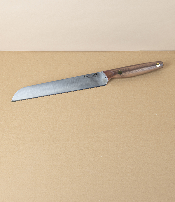 Lamson Stainless Steel Bread Knife with Walnut Handle, 8”