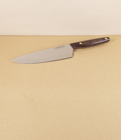 Lamson Stainless Steel Chef’s Knife with Walnut Handle, 8”