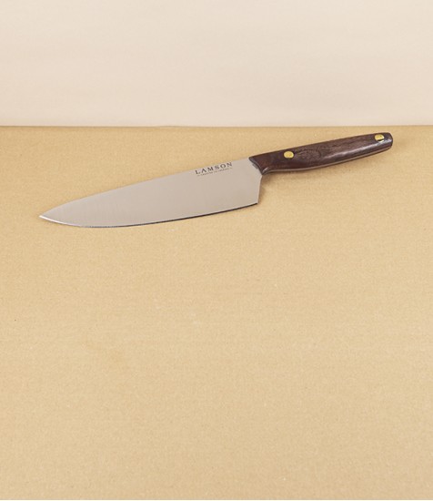 Lamson Stainless Steel Chef’s Knife with Walnut Handle, 8”