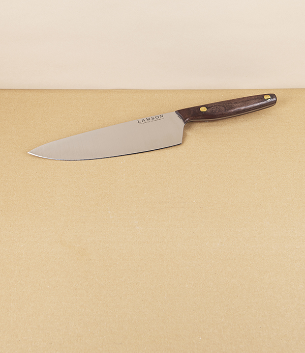 Lamson Stainless Steel Chef’s Knife with Walnut Handle, 8”