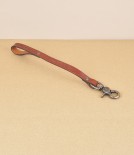 Leather lanyard with crab-claw clasp