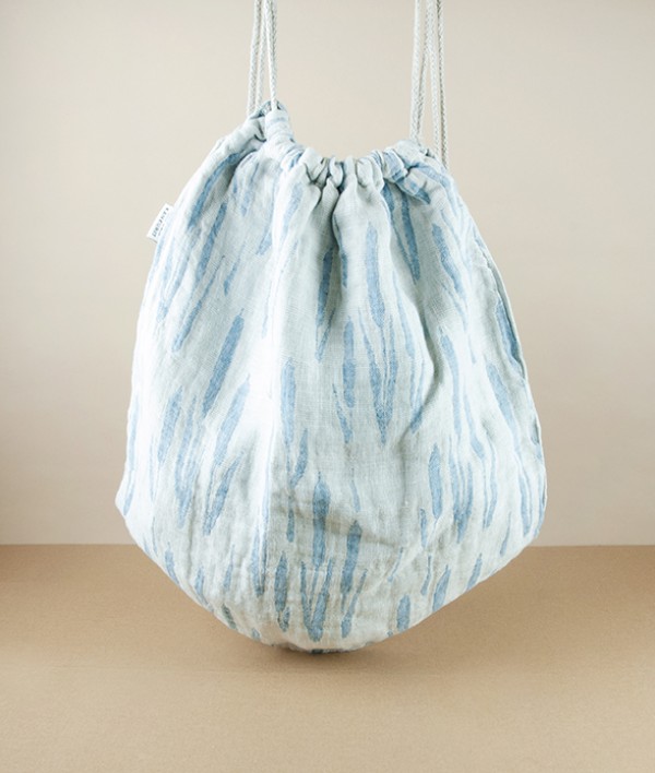 Finnish Washed Linen Drawstring or Gym Bag, Bulrush