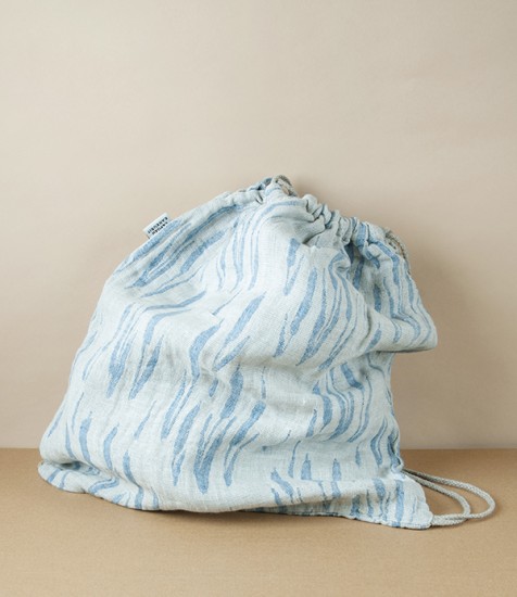 Finnish Washed Linen Drawstring or Gym Bag, Bulrush