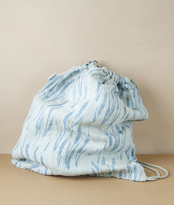 Finnish Washed Linen Drawstring or Gym Bag, Bulrush