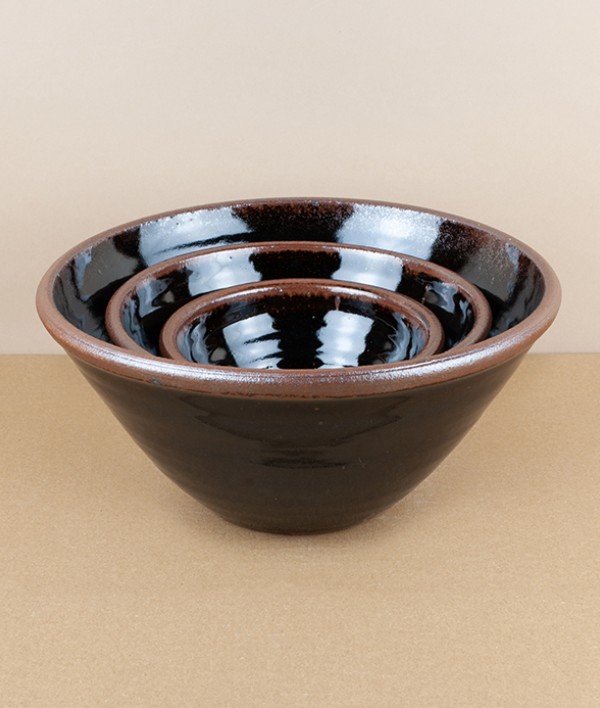 Leach Pottery bowl, large, black