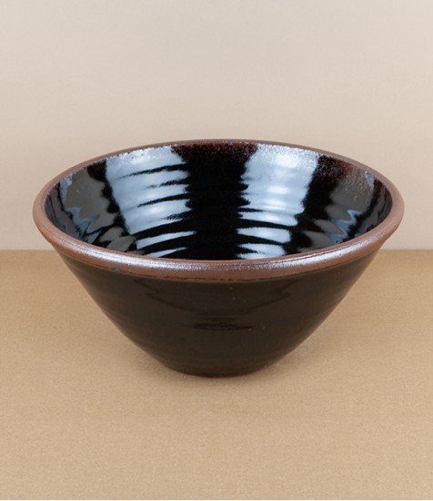 Leach Pottery Bowl, Large, Tenmoku Glaze