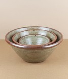 Leach pottery bowl, large, green