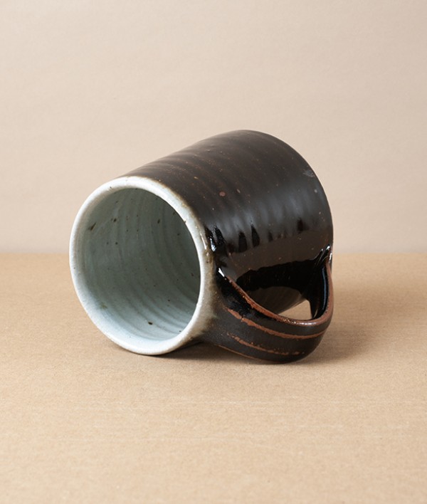 Leach Pottery Mug, Large, Black Tenmoku