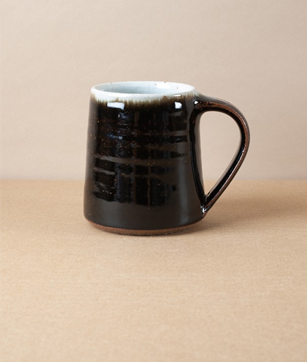 Leach Pottery Mug, Large, Black Tenmoku