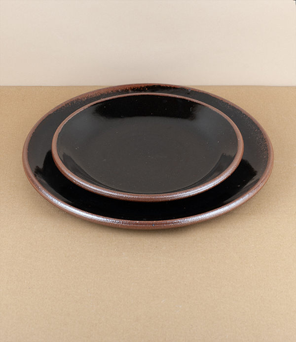 Leach Pottery side plate, black