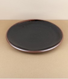Leach Pottery dinner plate, black