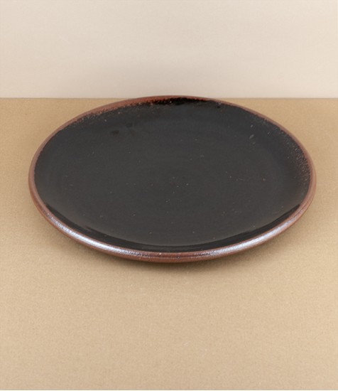 Leach Pottery Dinner Plate, Tenmoku Glaze