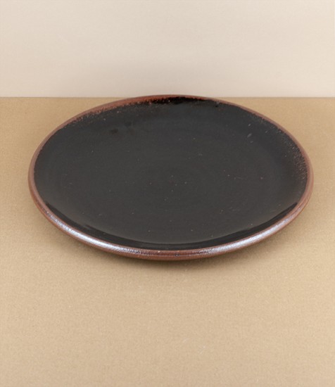 Leach Pottery dinner plate, black