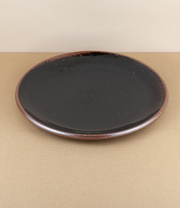 Leach Pottery dinner plate, black