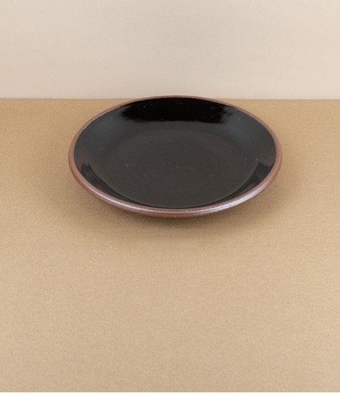 Leach Pottery Side Plate, Tenmoku Glaze