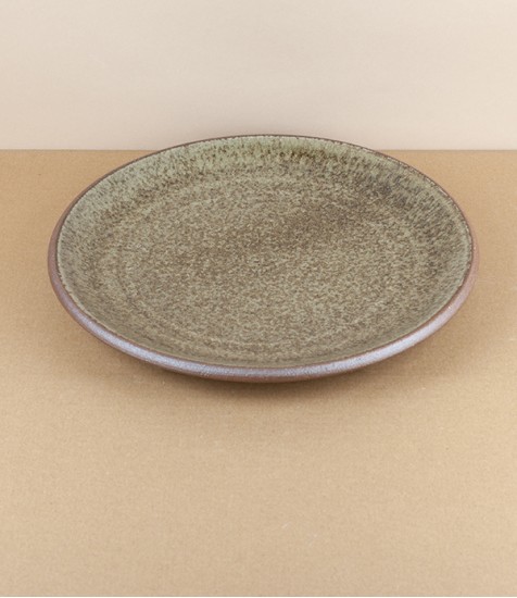 Leach Pottery Dinner Plate, Ash Glaze