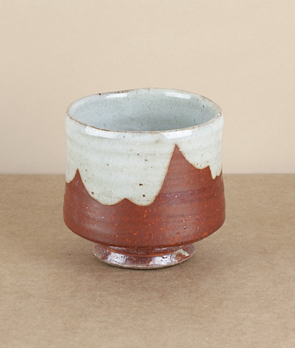 Leach Pottery Standard Ware tea bowl, red & white