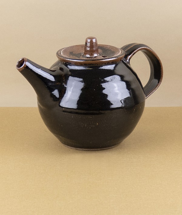 Leach Pottery Standard Ware Teapot, Tenmoku