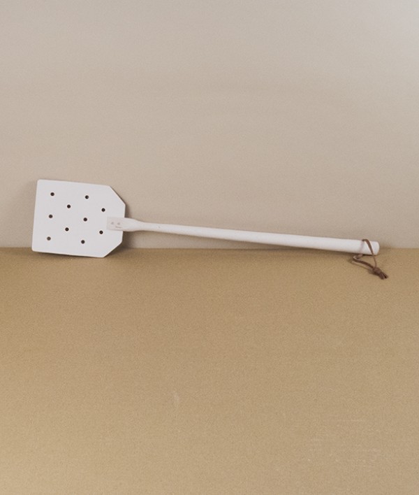 Oiled beech & punched leather fly swat