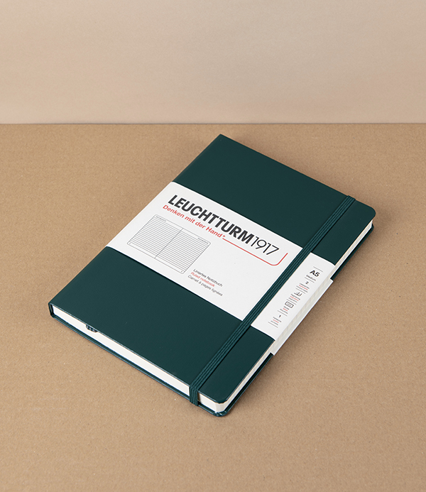 Leuchtturm Notebook, A5, Forest Green, Ruled