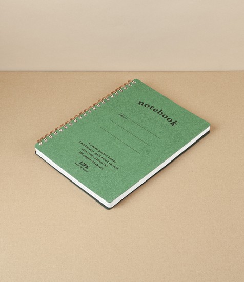 Life Japan Ring-Bound Notebook with 180 Grid Ruled Pages, A5