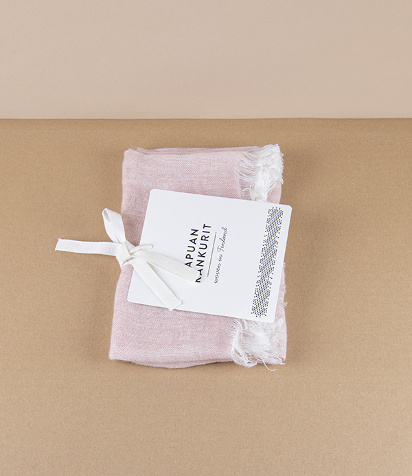 Finnish Lightweight Linen Foulard, Light Rose