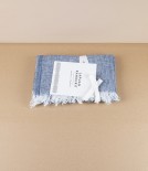 Finnish Lightweight Linen Scarf, Blueberry