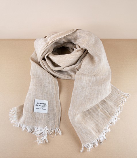Finnish Lightweight Linen Scarf, Gold