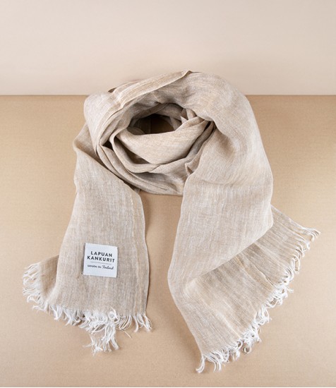 Finnish Lightweight Linen Scarf, Gold
