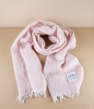 Finnish Lightweight Linen Scarf, Light Rose