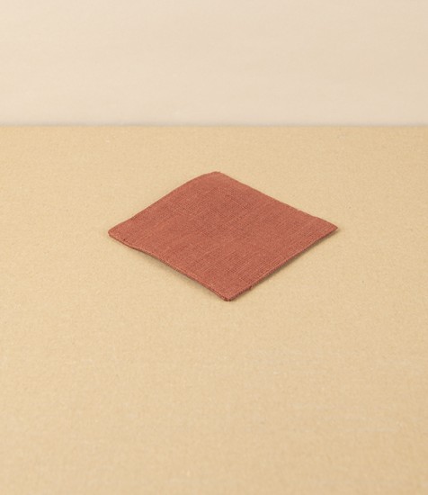 Lithuanian Linen Coaster, Rust