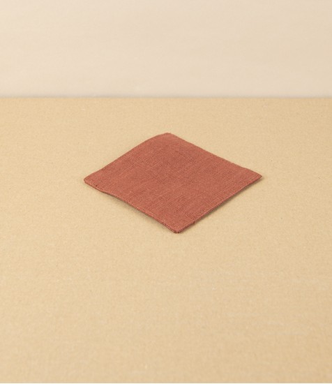 Lithuanian Linen Coaster, Rust