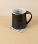 Lithuanian Linen Coaster, Black Stripe