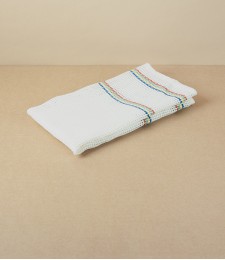 European Linen Open-Weave Dish Cloth, Rainbow Stripe