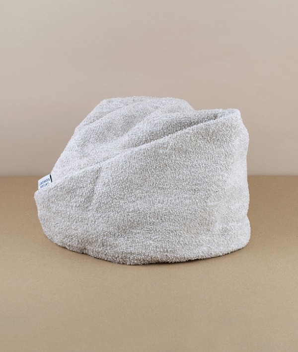 Finnish Linen Hair Wrap with Wooden Button, Natural