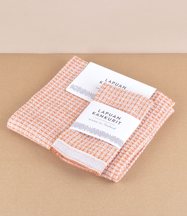 Finnish Linen & Tencel Kitchen Towel, Rust