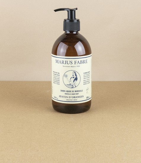 Marseille liquid soap, orange zest, 500ml