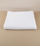 Lithuanian Cotton Bath Towel with Herringbone Weave