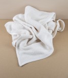 Lithuanian Cotton Bath Towel with Herringbone Weave