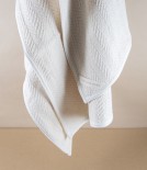 Lithuanian Cotton Bath Towel with Herringbone Weave