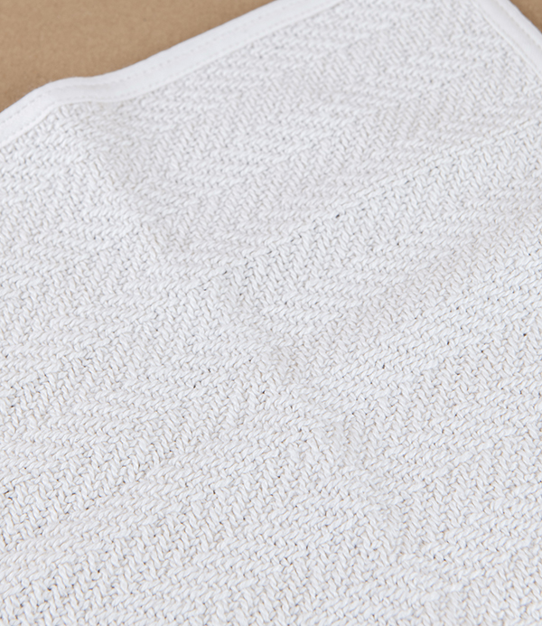 Lithuanian Cotton Hand Towel with Herringbone Weave