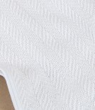Lithuanian Cotton Bath Towel with Herringbone Weave