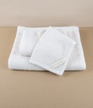Lithuanian Cotton Wash Cloth with Herringbone Weave