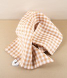 Lithuanian Linen Gingham Kitchen Towel, Apricot