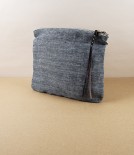 Lithuanian Linen Zippered Pouch, Herringbone