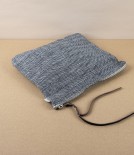 Lithuanian Linen Zippered Pouch, Herringbone