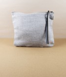 Lithuanian Linen Zippered Pouch, Natural